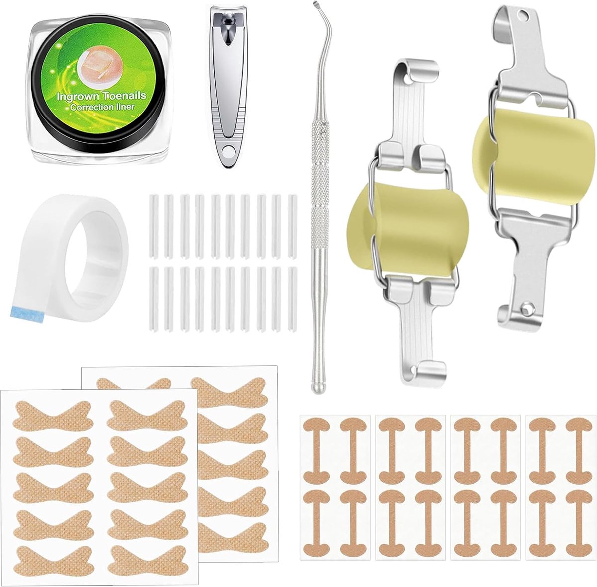 31-Delige Set Voor De Correctie Van Ingegroeide Teennagels Inclusief Een Corrector Voor Ingegroeide Teennagels Voor Thuisgebruik Om Pijn Te Verlichten En Uw Nagels Te Verzorgen
