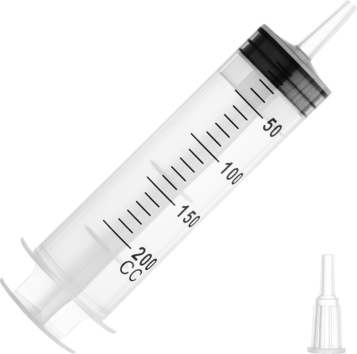 200ml Large Plastic Syringe Pet Food Syringe in Sterile Packaging for Scientific Laboratories, Measuring, Dispensing - ShopVlot