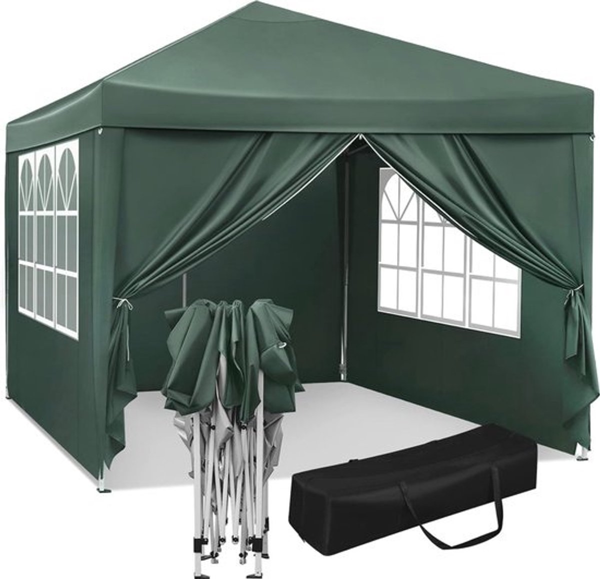 Waterdichte partytent - 3 x 3 m - Verstelbare pagodetent - Voor tuin, terras en camping
