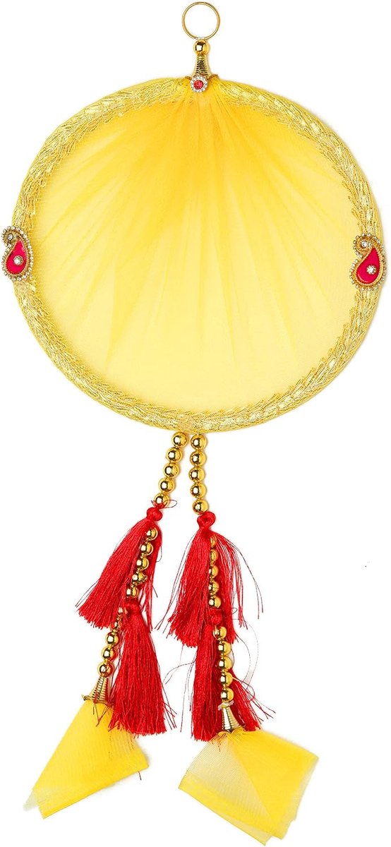 Channi Chalni Round Handcrafted Multipurpose Colorful Karwa Chauth Channi Chalni Chandni Sieve for Pooja Worship - ShopVlot
