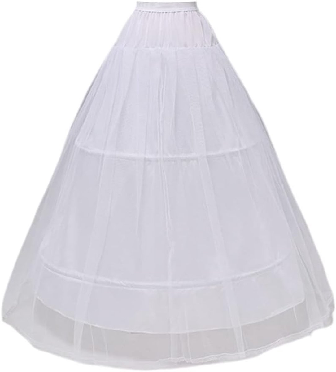 2 hoops 1 layer thread skirt bride wedding dress support petticoat women suit skirts lining - ShopVlot