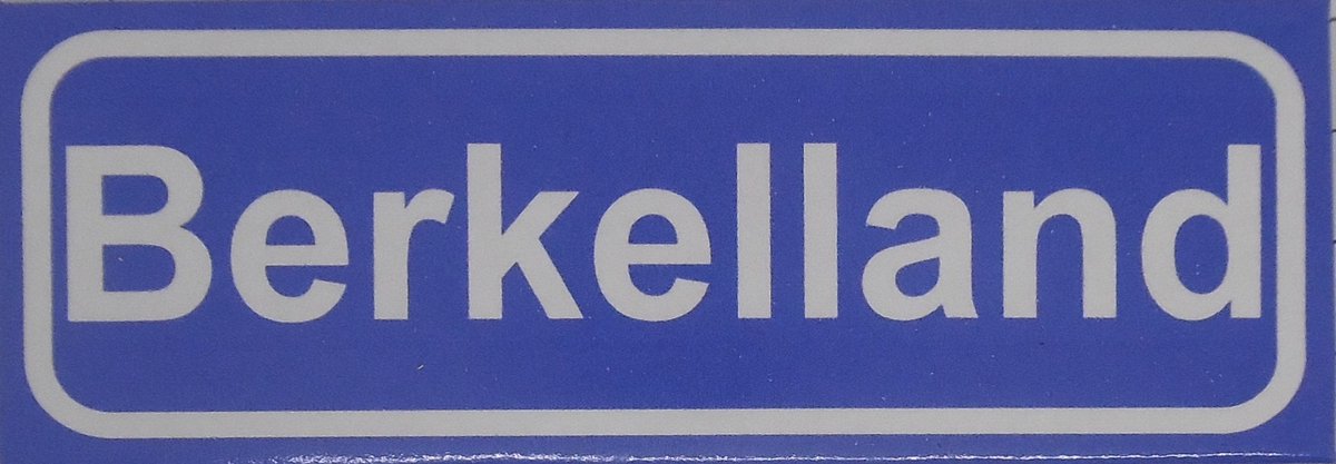 Souv© - koelkast magneet - plaatsnaam bord - kombord - souvenir - koelkastmagneetje - relatiegeschenk Berkelland