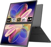Logicom Nomad DUO - Portable Monitor - Full HD - 15,6" x 2 - IPS scherm - Vouwbaar scherm - Draagbare monitor - USB-C & Mini HDMI - Kickstand - zwart