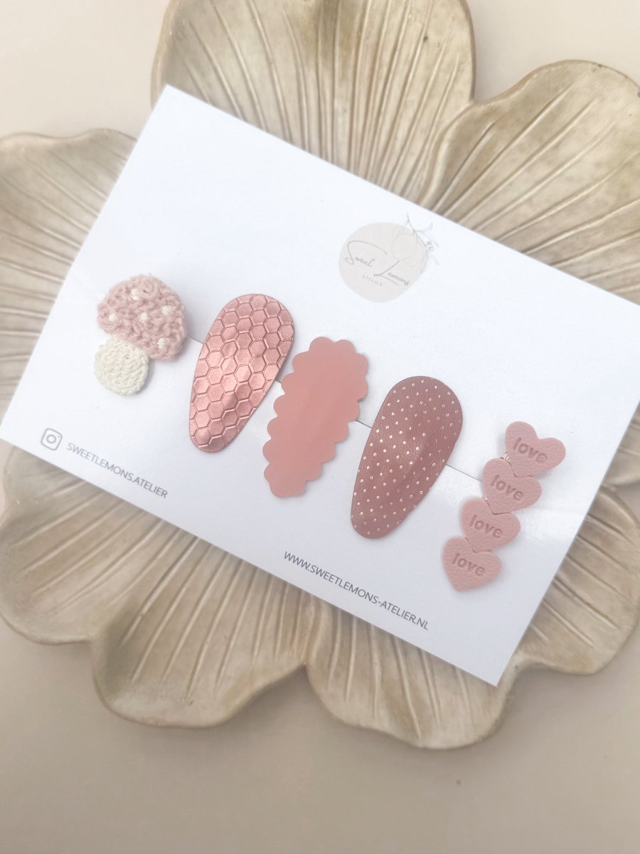 Klikklak Setje - Autumn - Klikklak Haarspeldjes - Haarspeldje voor Meisjes & Kinderen - Herfst - Paddenstoel - Haaraccessoires voor Peuters & Kleuters - Verjaardagscadeau