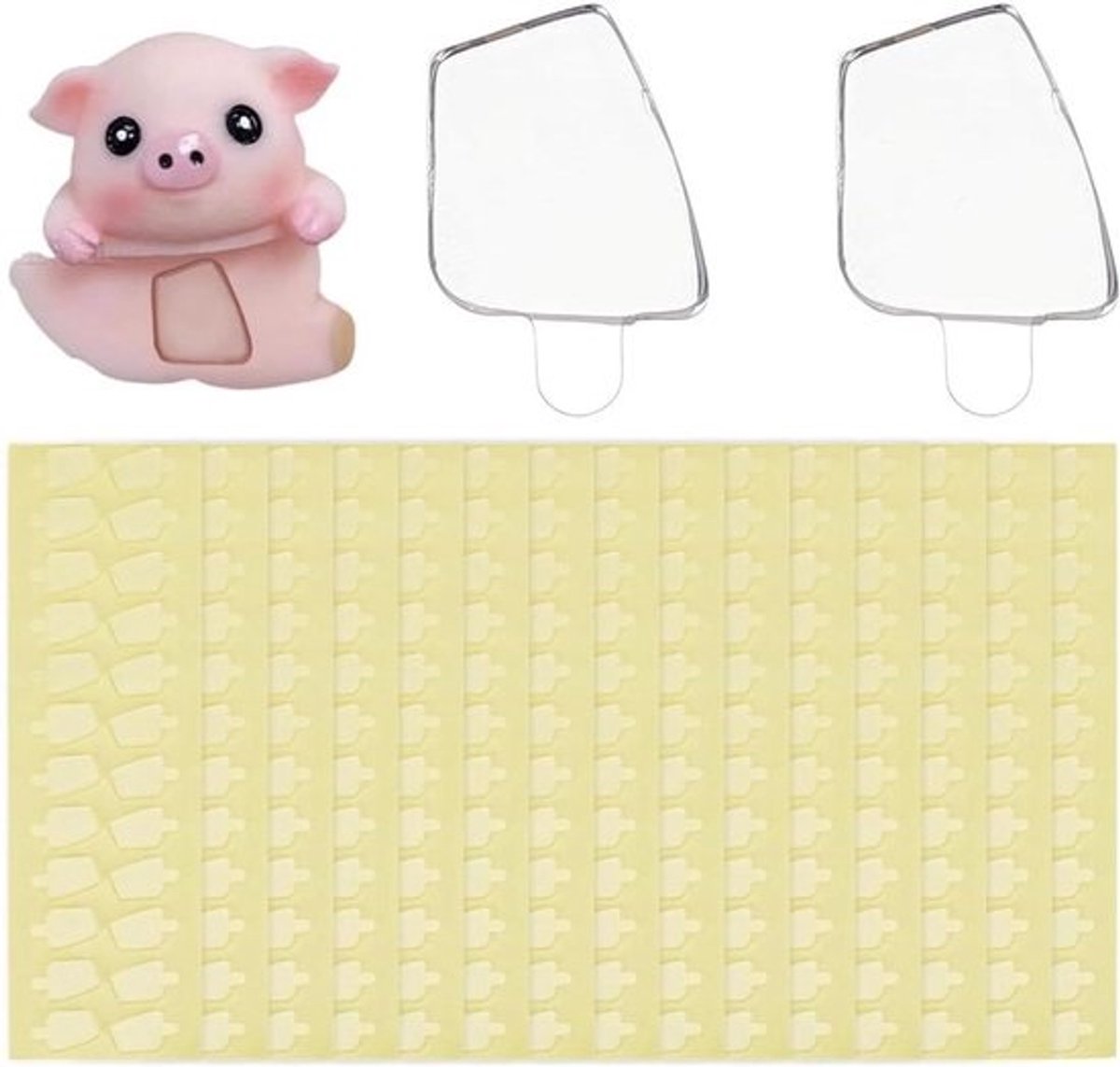 Transparante zelfklevende acrylstickers - voor minifiguren - 360 stuks - Zelfklevende acrylstickers - 14,5 x 13 mm - Cadeaudecoratie