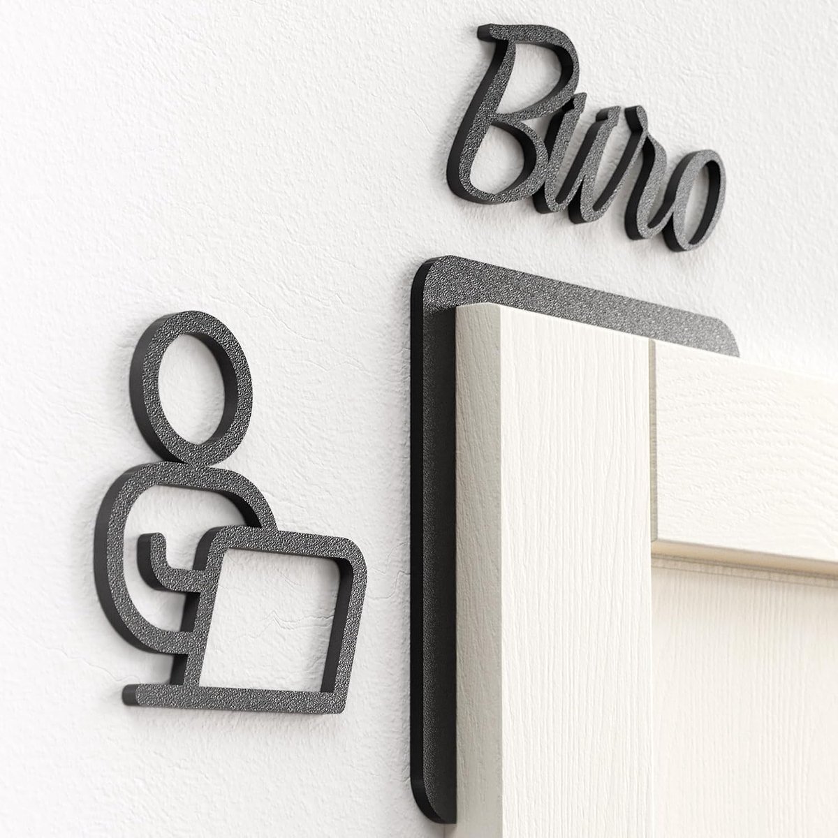 Deurkozijnbord voor thuis, opschrift op kantoor, zelfklevend en duurzaam, wanddecoratie voor thuis en werkruimtes, decoratie voor badkamer, logeerkamer, keuken, kantoor enz.