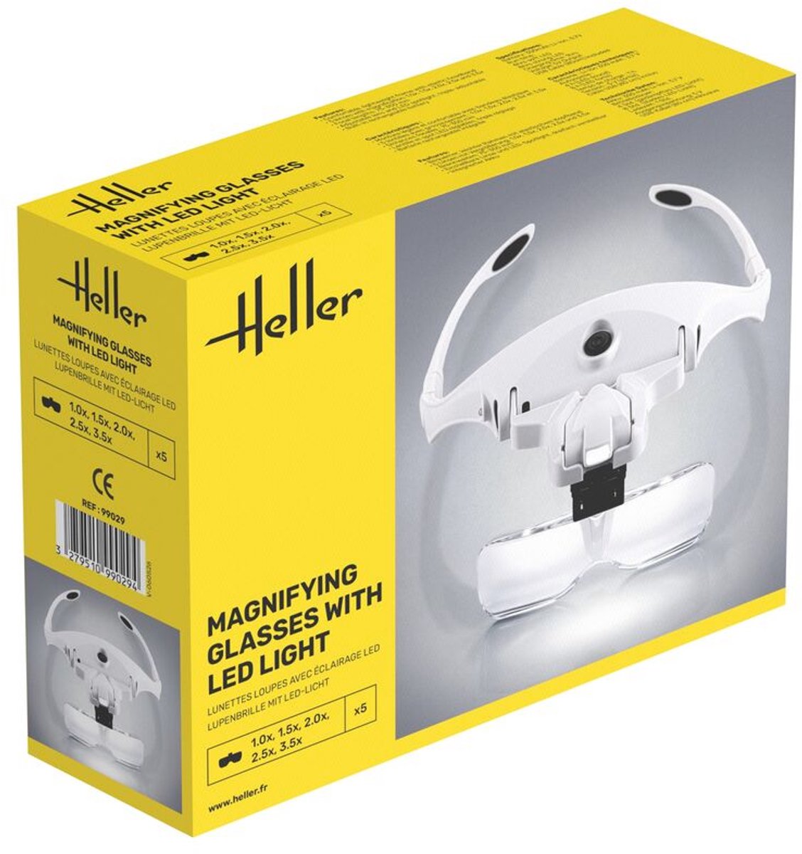 Heller Hobbybasisvoorwerp - 99029 Vergrootbril met LED-verlichting - 5 Lenzen Gereedschap