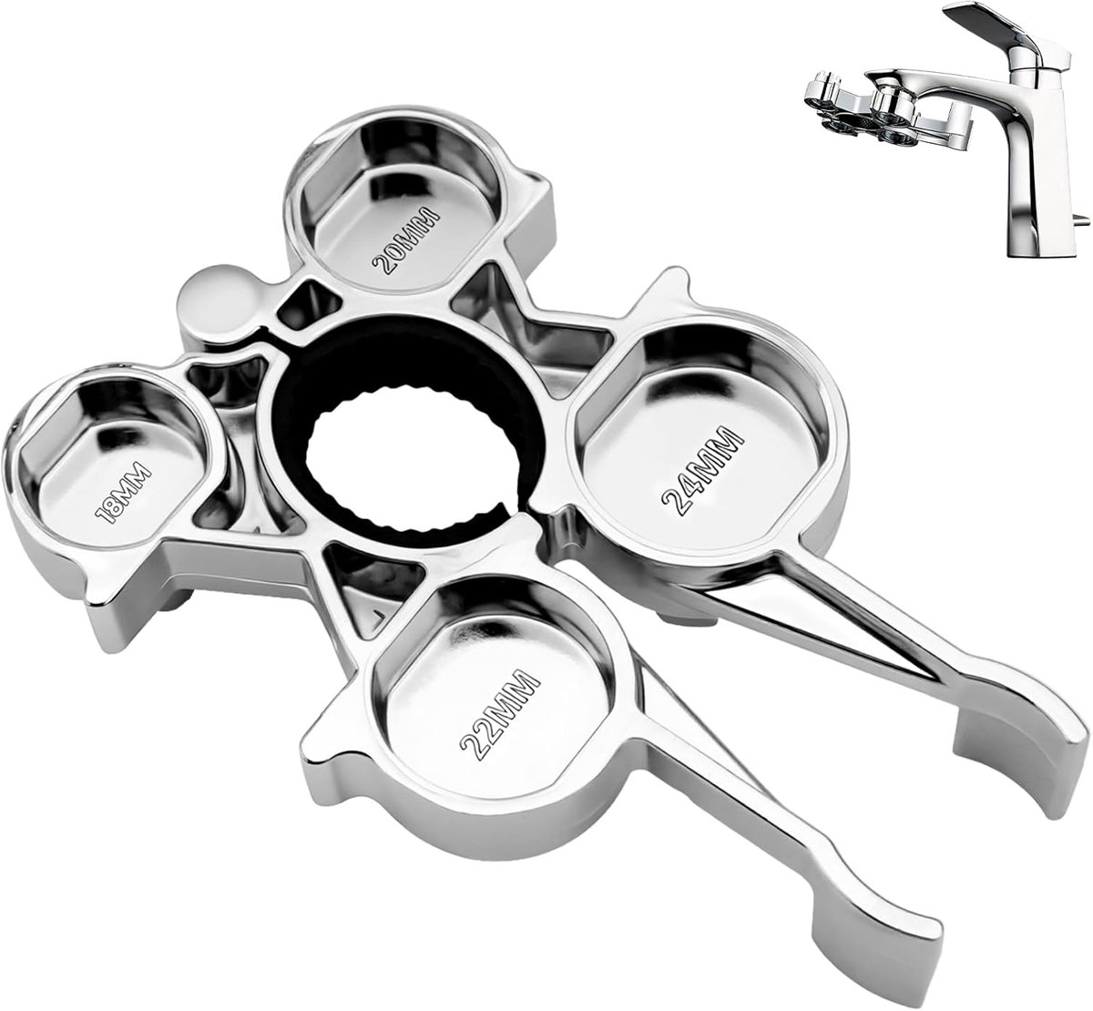 12-in-1 Wrench Compatible with Perlator Faucet Wrenches for M16/M18/M20/M22/M24 Jet Regulators, Aerators, Mounting - ShopVlot