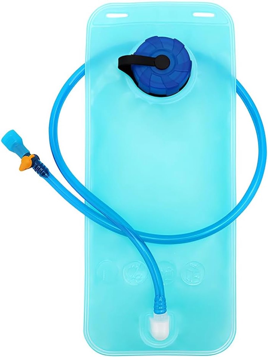 2L Blue Transparent Drinking Bag for Backpack, Water Tank with Hose for Cycling, Trekking, Running and Outdoors - ShopVlot