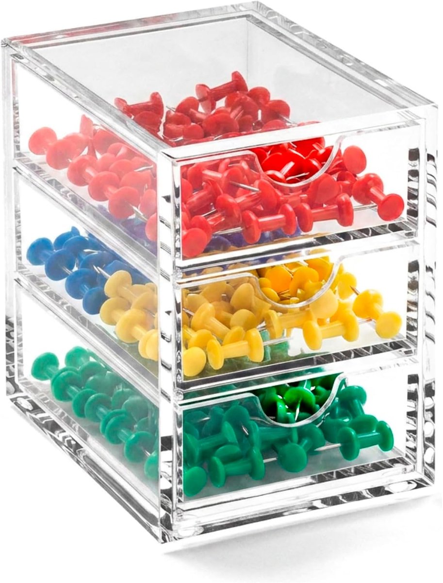 X-Small Clear Acryl Triple Drawer