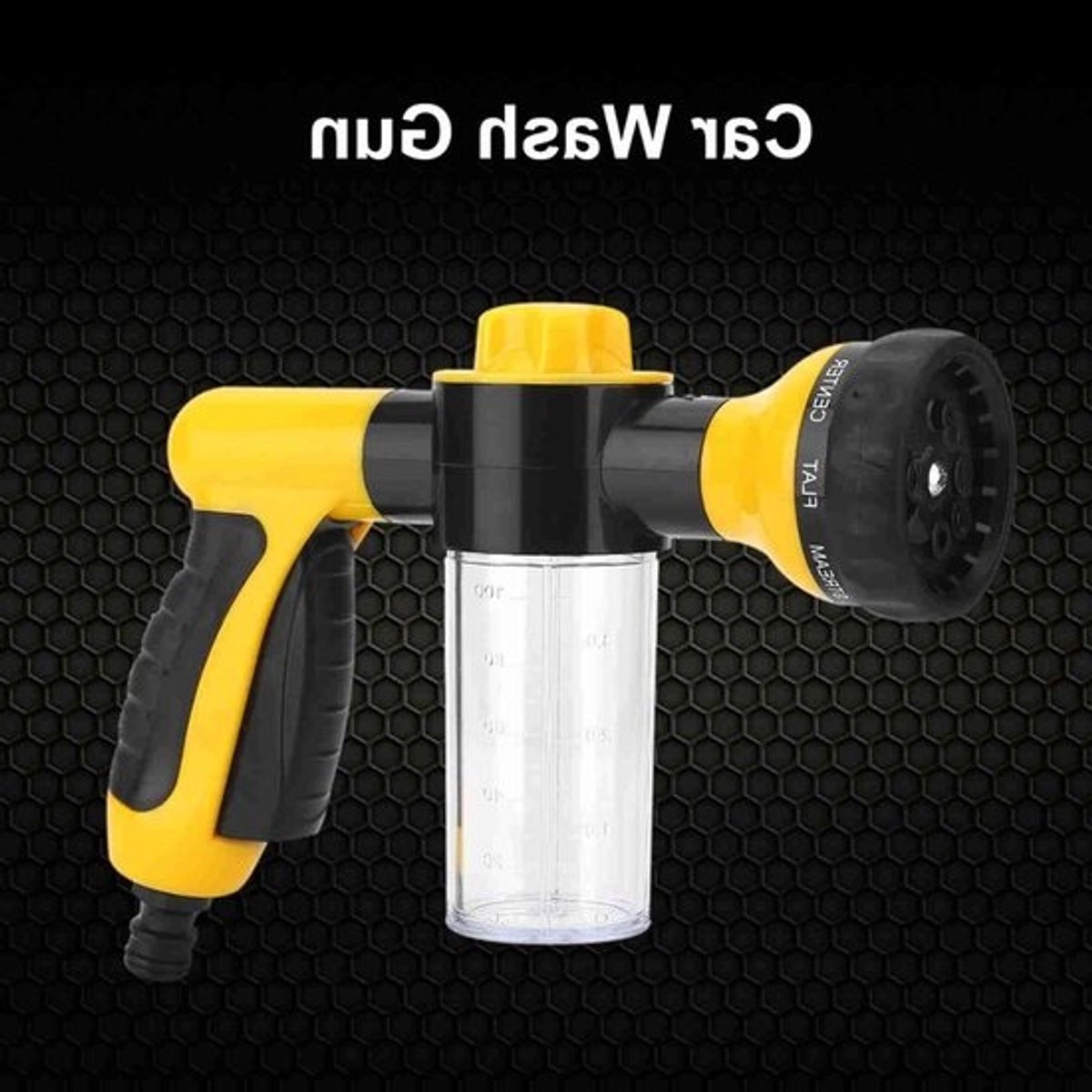 Dailygoods - Foam Gun hogedrukreiniger - 8 spuitpatronen - Ergonomische handgreep - 6M spuitbereik - ABS - Ingebouwde fles met schaal