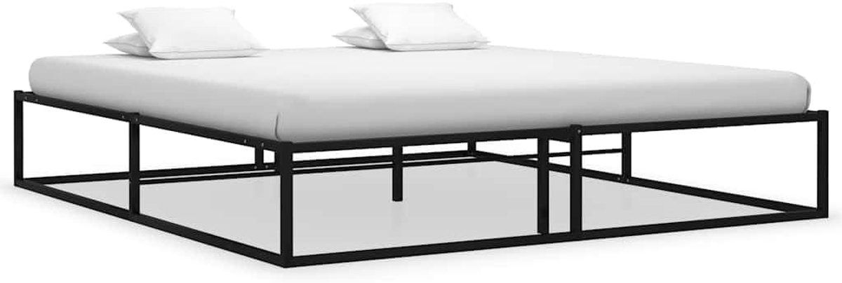 Metaal Klassiek ontwerp Metalen bedframe Zwart 140x200 cm