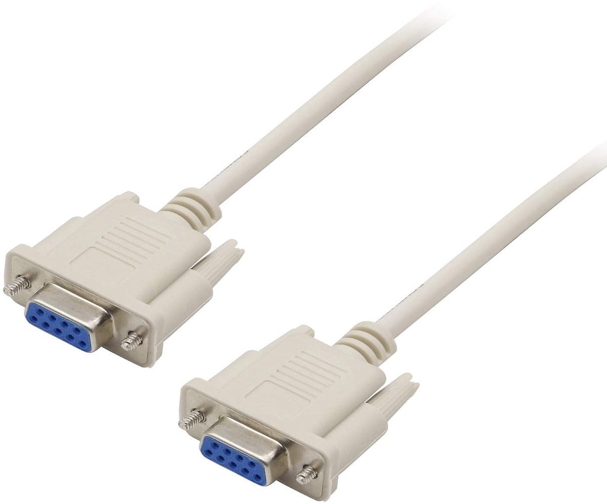 Seriële kabel, DB9 bus naar bus Straight-Through verlengkabel voor computer, printer, scanner (1,5 m)