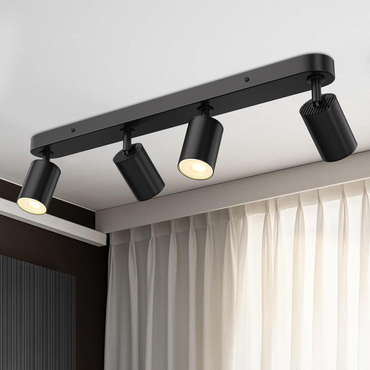 Verstelbare Plafondlamp voor Gang, Keuken en Slaapkamer - 360° Rotatable en 90° Tiltable GU10 Spotlamp - Ideaal voor Woonkamer en Badkamer, Maximaal 100W, Aluminium Design