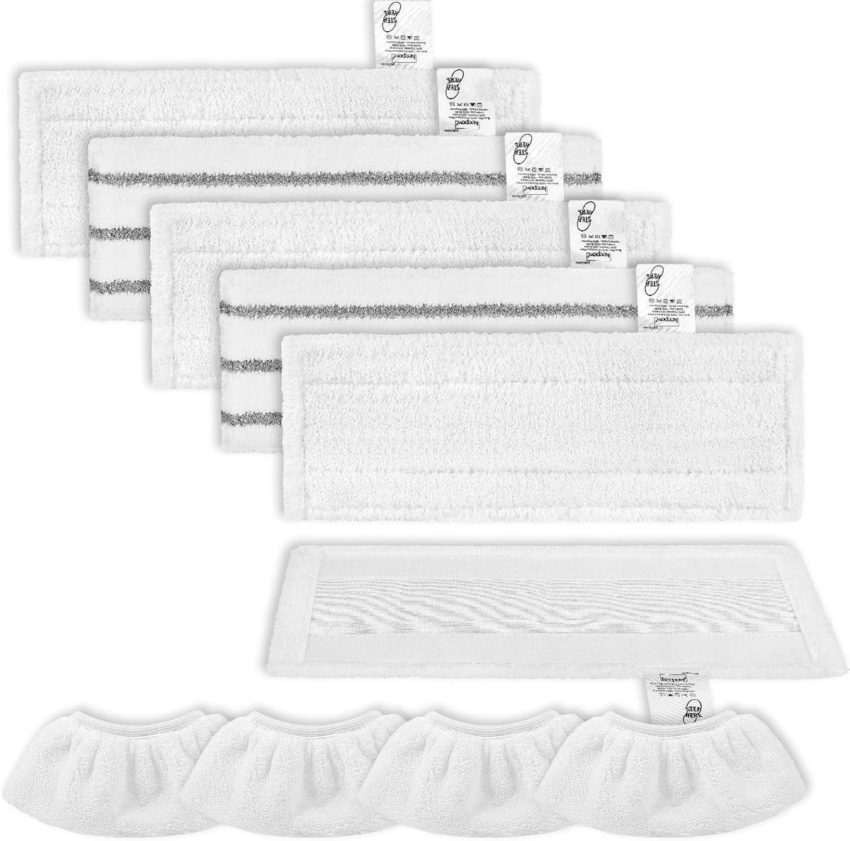 Microfibre cloth set compatible with steam cleaner EasyFix SC 2 (3 floor nozzle + 3 hand nozzles)