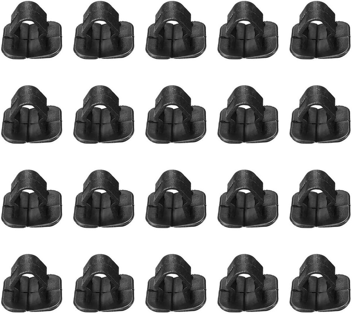 20 x clips voor motorkap - kunststof - zwart - geluidsisolatie - ShopVlot