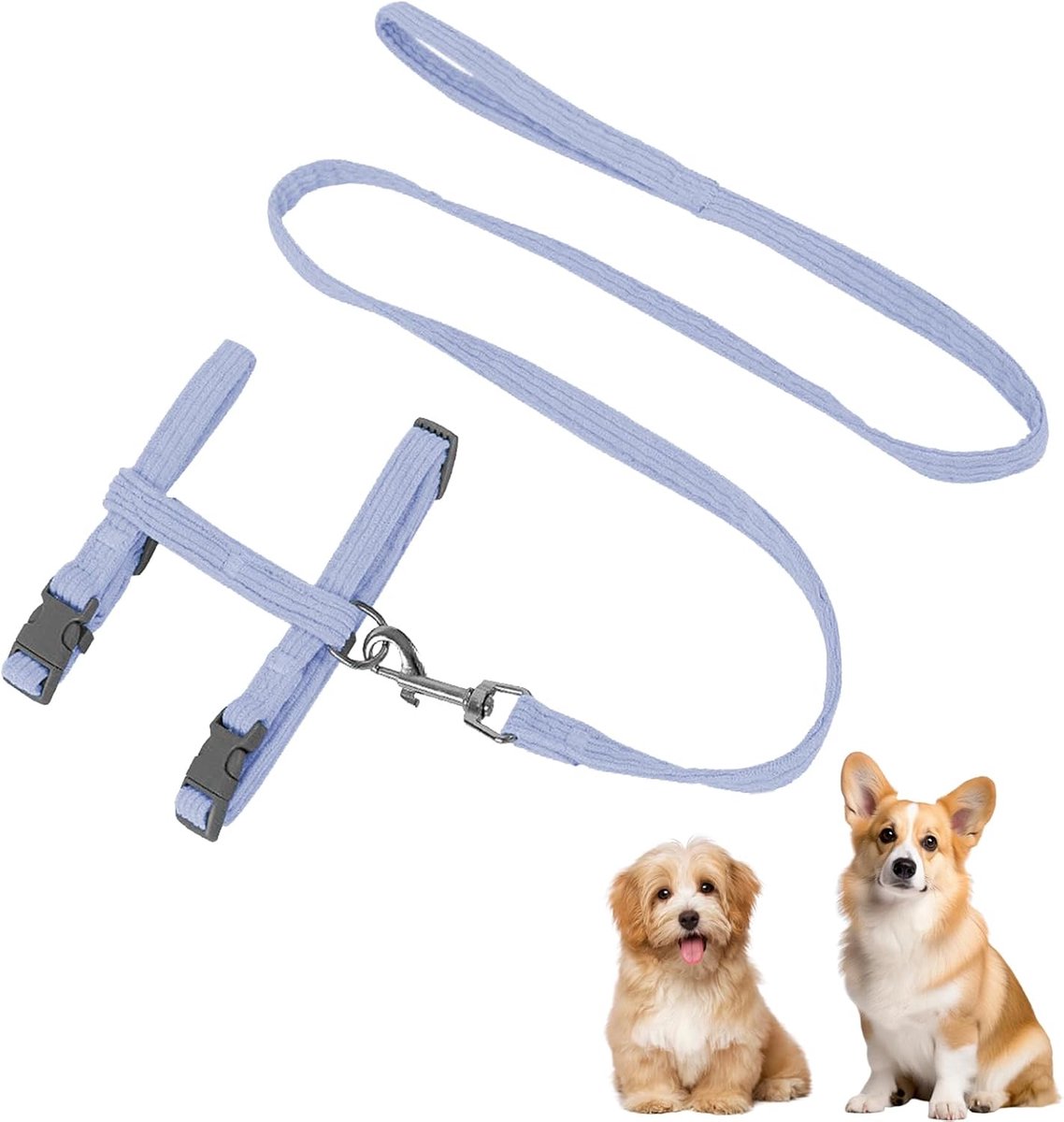 Dog Leads for Small Dogs, Dog Leash for Medium Dogs, Training Lead for Dogs, Puppy Rope Dog Leash Waist Dog Leash for Walking, Blue