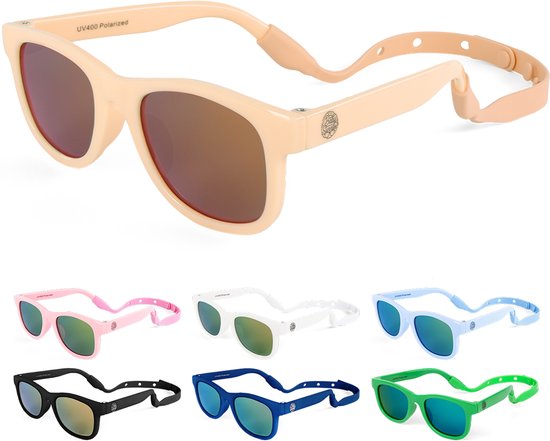 Baby Sunnies Zonnebril Baby met Bandje - 0-24 Maanden - Perzik — afbeelding 3