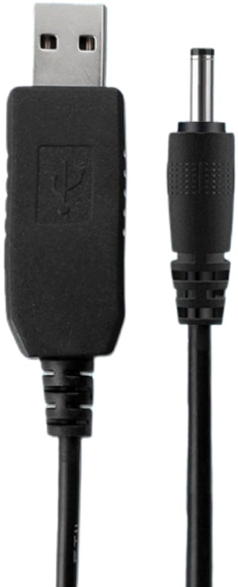 Voltage Converter Kabel 1m - USB DC 5V naar DC 12V - 3.5 x 1.35 mm aansluiting - ShopVlot