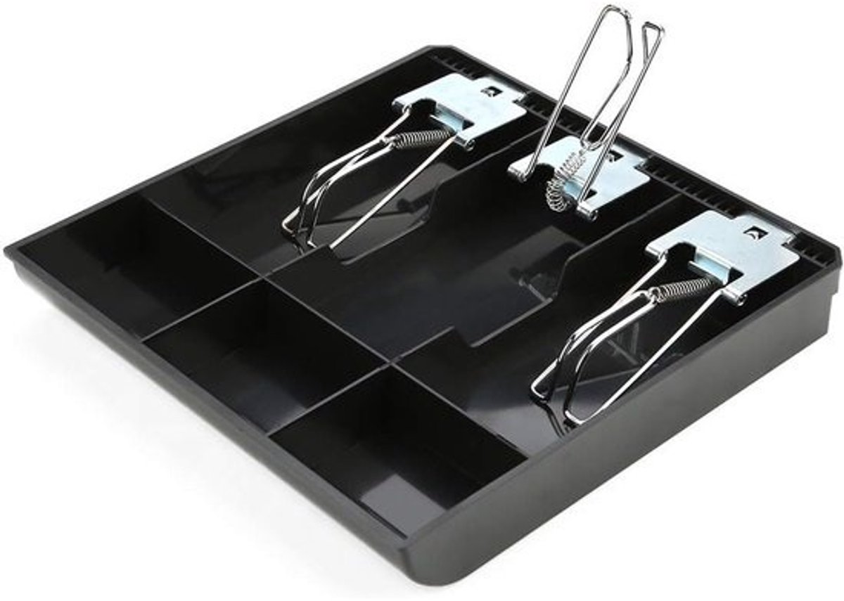 Cashregisterlade met inzetbak voor briefgeld en munten - Vervangingslade 24.5x24.5x3.5cm - Ideaal voor winkels en kiosken