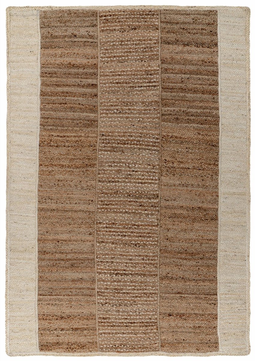 Dutch XXL Jute Vloerkleed | Tapijt | Cozy | Bliss | Strepen | Ivoor | 160x230 cm