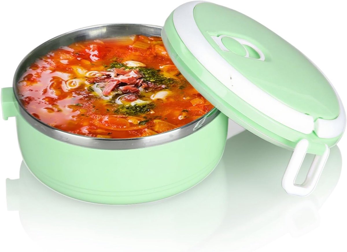 Lunchbox, 1000 ml, 304 roestvrij staal, stapelbaar, draagbare vacuüm, bento box, lekvrije luchtdichte broodtrommel voor volwassenen en kinderen, picknick, camping, studentenuitstapje (#2)