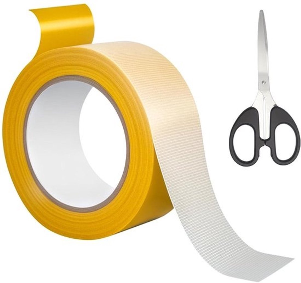 Dubbelzijdige geweven tape - 5 cm x 20 m - Hoge hechtkracht - Sterk en robuust - Duurzaam plakband