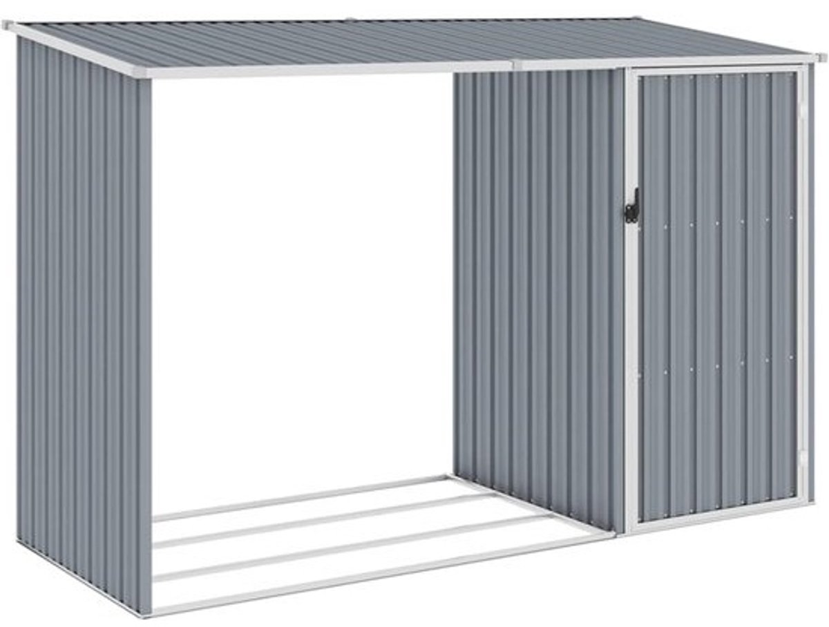 Opbergkast Tuin - Tuinhuisje Buiten - Spullen Opslaan - Geïmpregneerd Staal - 245x98x159cm - Grijs