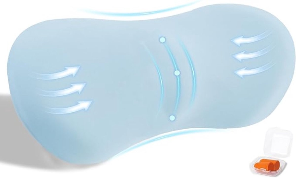 PolkaHome Lendenwervelkussen Traagschuim - Ergonomisch Rugkussen voor Bed, Stoel, Auto en Bureaustoel - Blauw