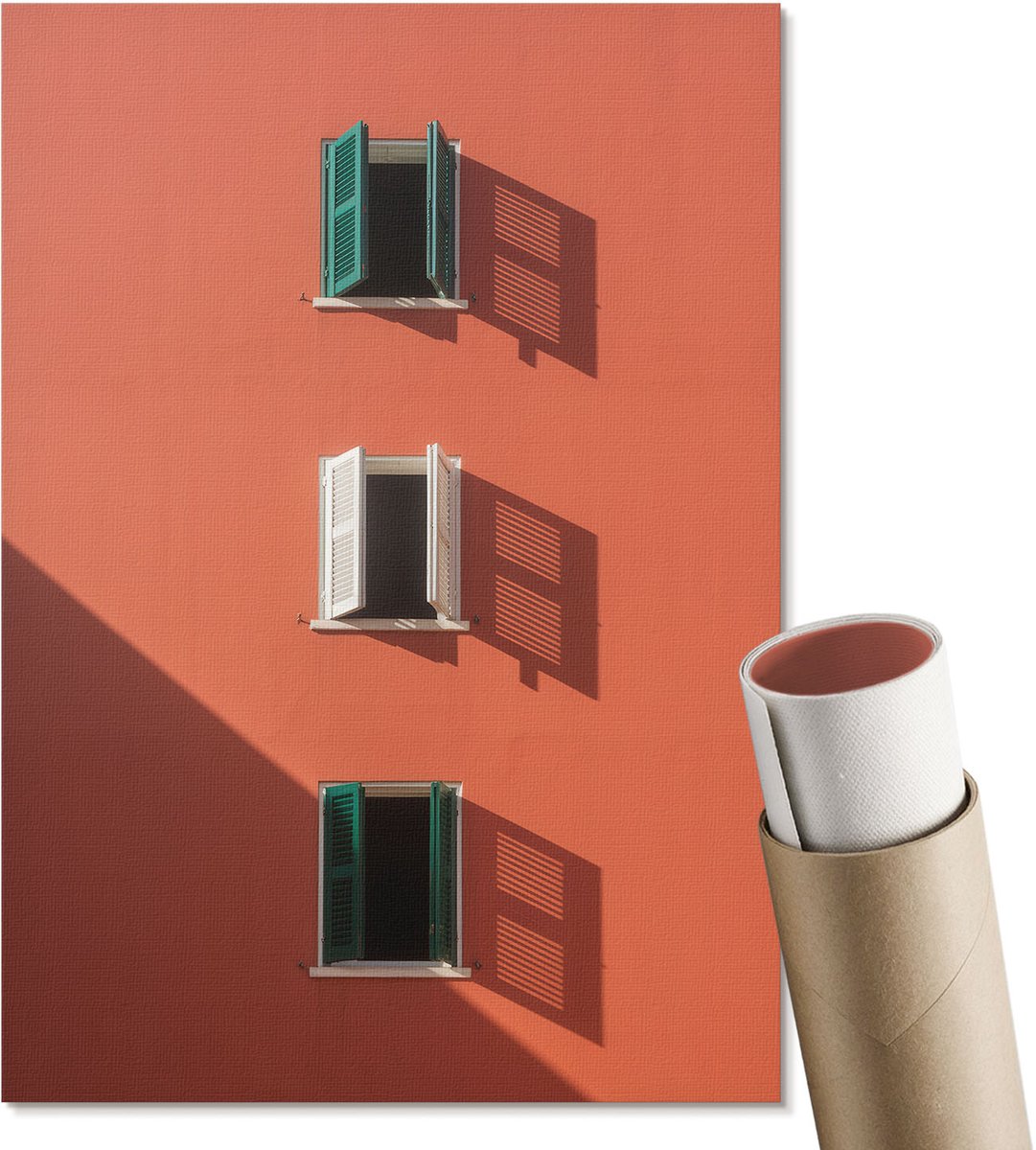 Coloray Polycanvas Wandposter - Wees Gewoon Jezelf., Typografie - A2 - Wit Motief - Rechthoek - Interieurdecoratie - Woonkamer, Slaapkamer, Kantoor - Modern