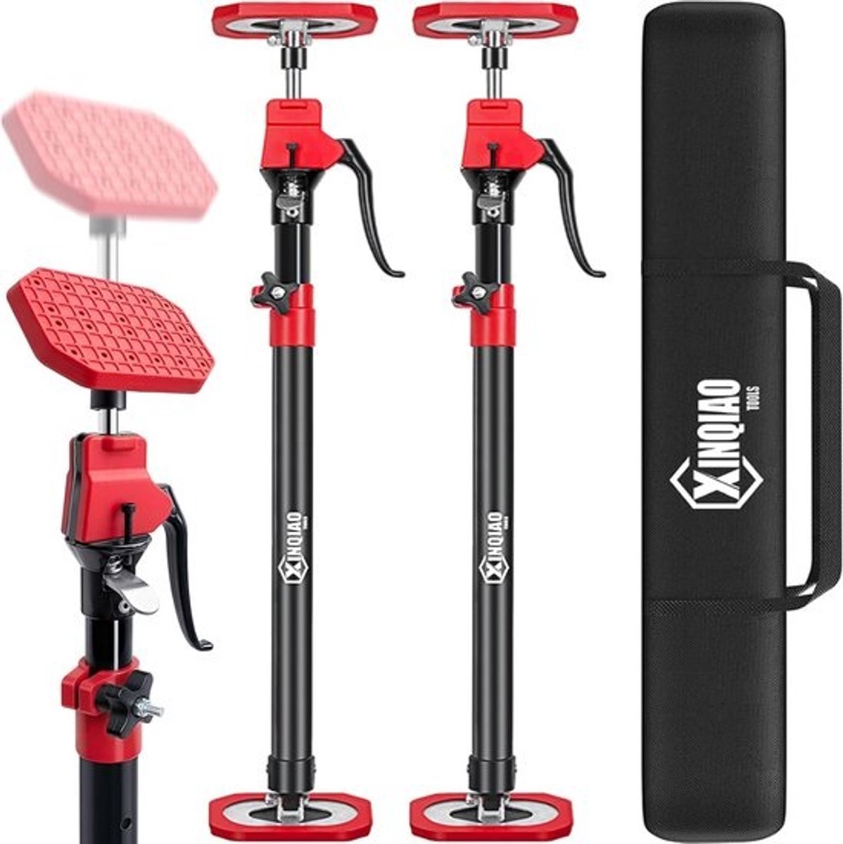 Steunstang Set - Hulpmiddel Ondersteuning - Kasten Plaatsen - Traploos Verstelbaar - 60cm tot 290cm