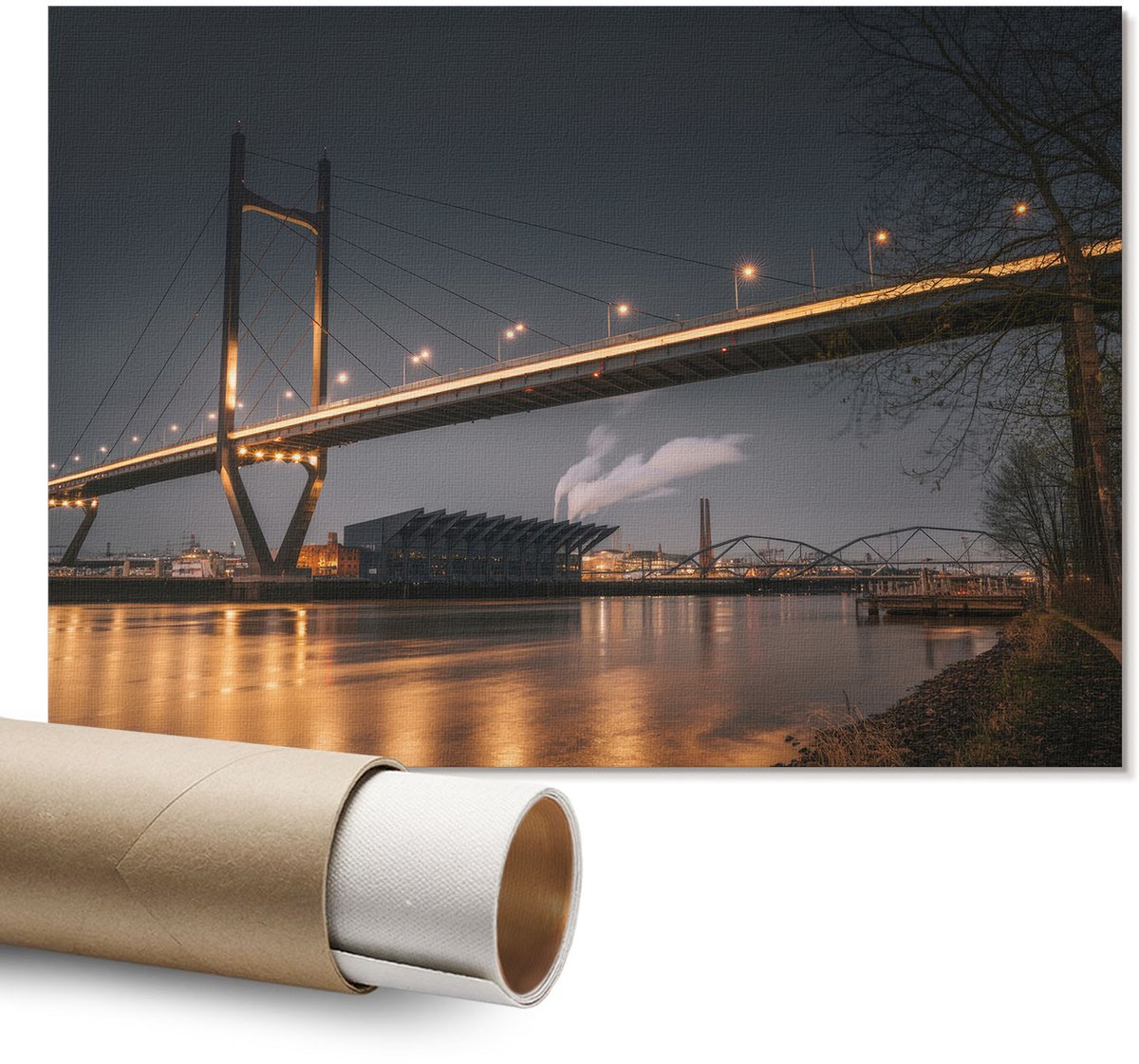 Coloray Polycanvas Wandposter - Hondenportret, Illustratie - A1 - Roze Decoratie - Rechthoek - Interieurdecoratie - Kantoor - Modern