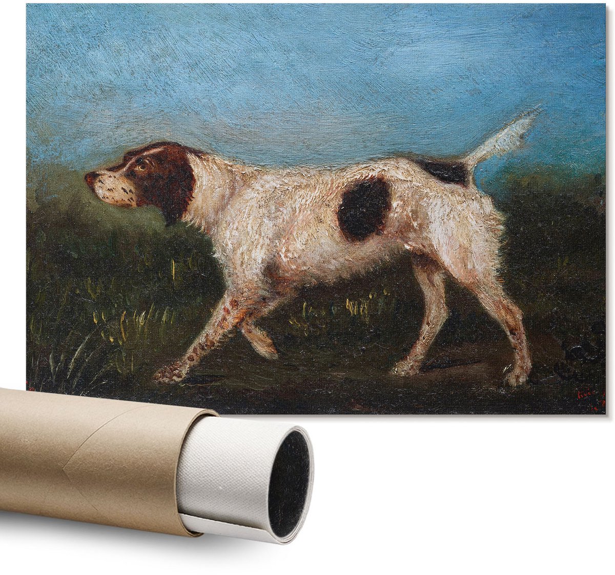Coloray Polycanvas Wandposter – La Gousse, Blauw – A1 – Blauw Illustratie – Rechthoek – Canvas Wandposter – Woonkamer – Modern