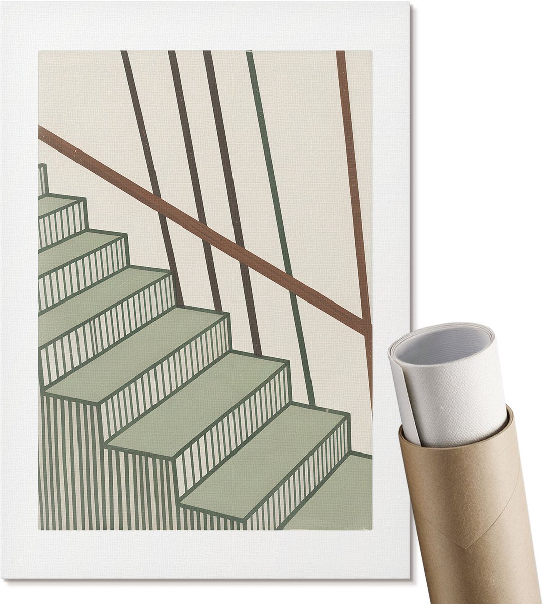 Coloray Polycanvas Wandposter - Doel Op Het Veld, Fotografie - A3 - Wit Wanddecoratie - Rechthoek - Interieurdecoratie - Woonkamer, Slaapkamer, Kantoor - Minimalist