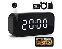 Bastix® S2 Spy Camera Klok - Spycam - Verborgen Camera - Mini Camera - Camerabewaking - Afluisterapparatuur - Spionage Camera - Nannycam - FULL HD 1080P - 64 GB SD Kaart