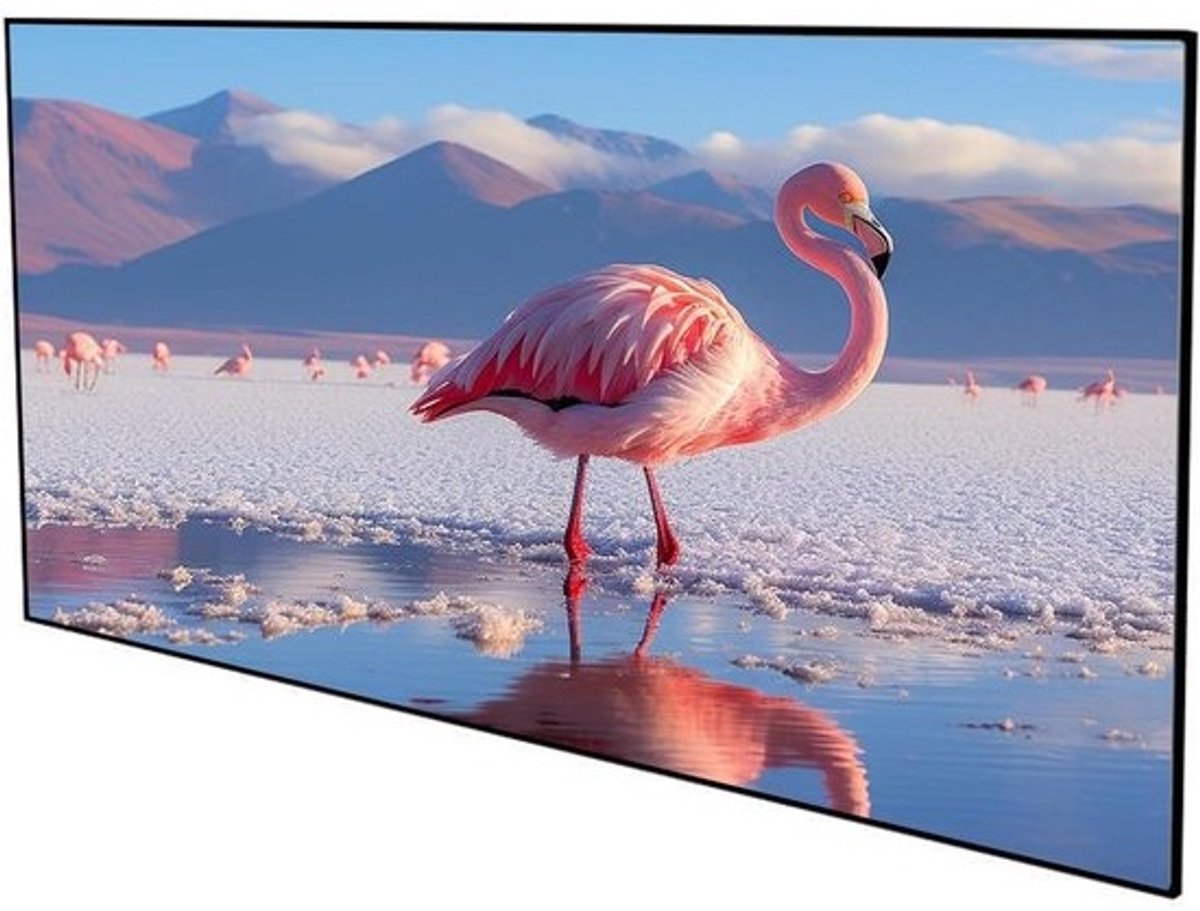 Projectiescherm Vast Frame - Beamer Scherm - Thuisbioscoop Ervaring - 4K Ultra HD - 92 inch - Wit