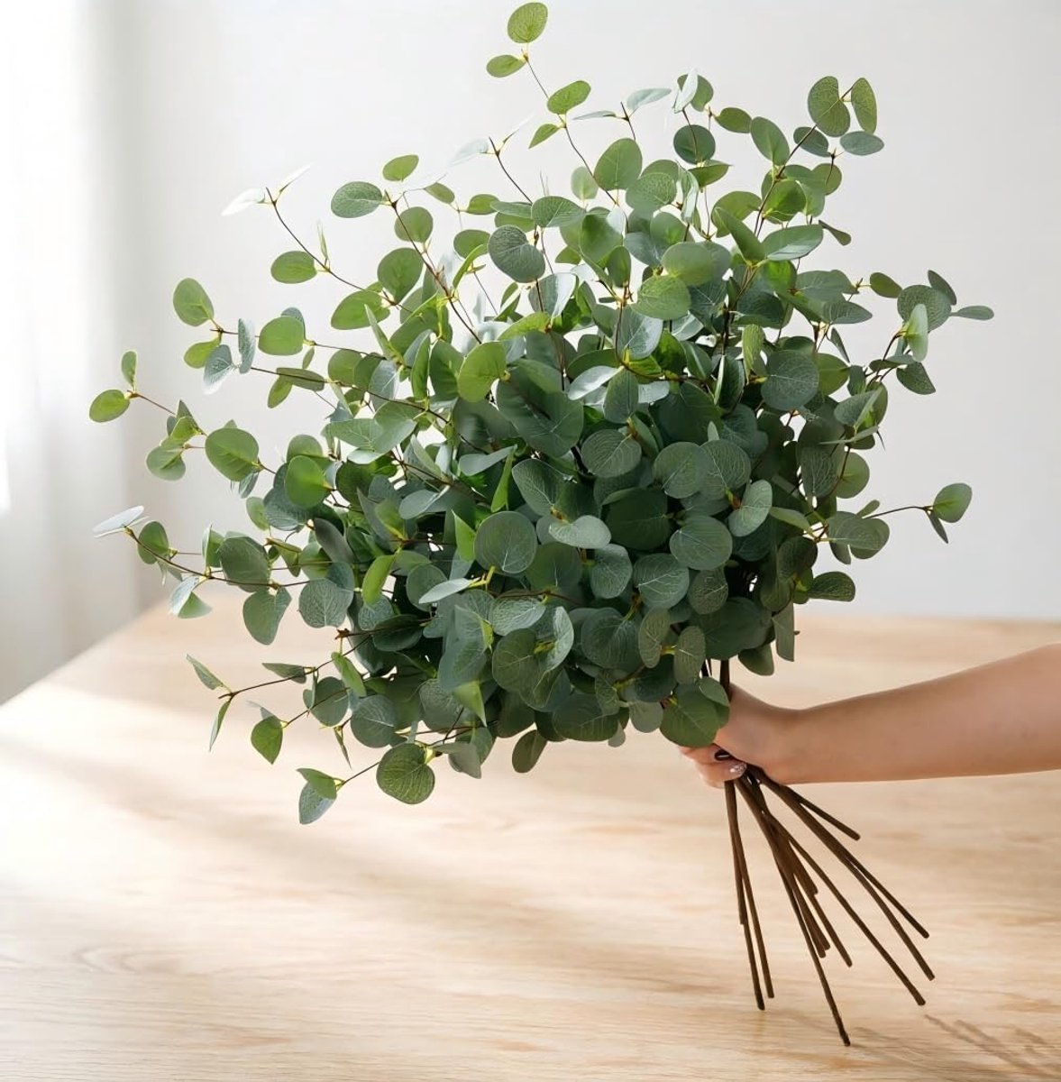 Kunstmatige eucalyptustakken, set van 12, groen, 40 cm