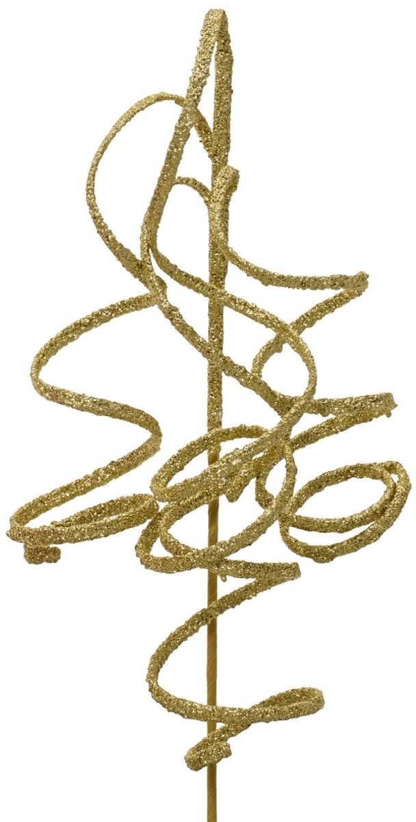 Kaemingk decoratie serpentines op stok goud glitter 55 cm