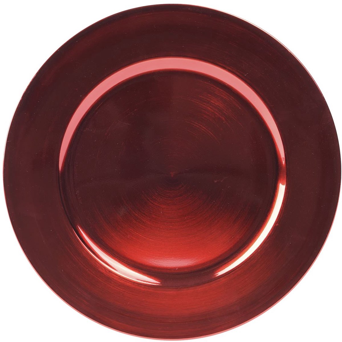 Kaemingk decoratiebord rood rond 33 cm kunststof