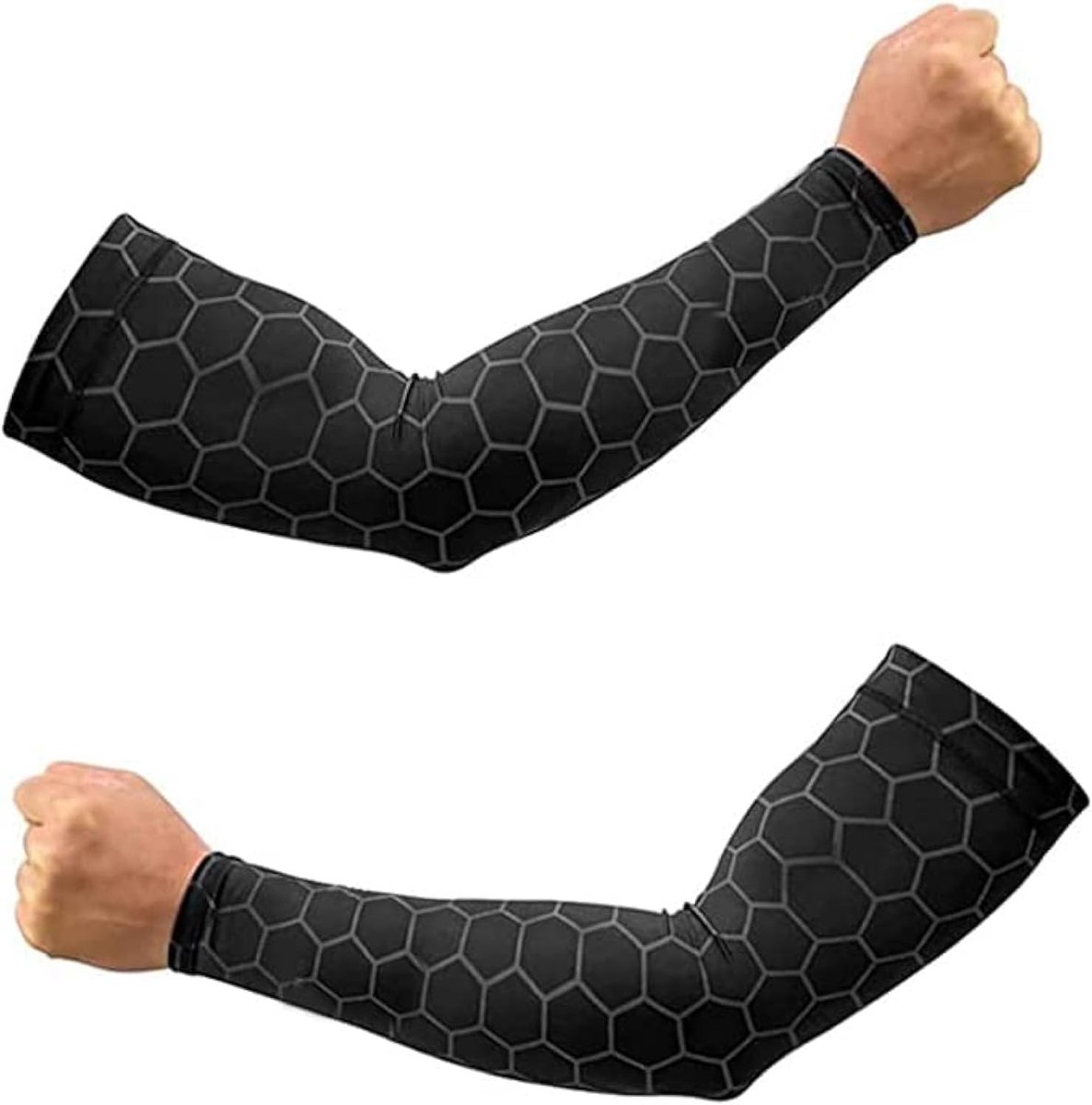 Sportieve Compressie Mouwen voor Arm - Ademend en Koelend, Bescherming tegen de Zon voor Hardlopen, Fietsen en Buitenactiviteiten
