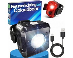 Nextcover Fietslicht Voor en Achter | Fiets Licht USB-C Oplaadbaar & IPX4 Waterdicht | Fietsverlichting Set met 6 Uur Accuduur | Voorlicht en Achterlicht | Fietslamp LED Wit en Rood | Fietslampjes voor alle Fietsjes | Fiets Lamp