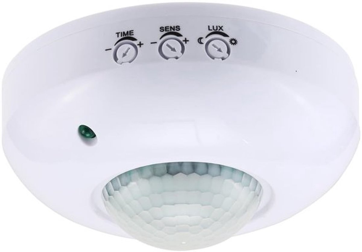 - PIR Bewegingssensor - Plafondmontage - 220-240V - 360° Detectiebereik - Tot 6m - Veiligheid - Bewegingsdetectie - Huisautomatisering