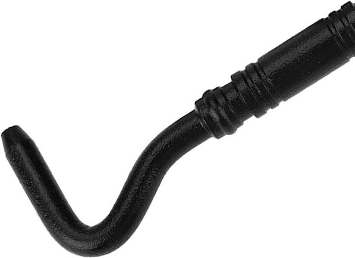 Stalen Haakvergrendeling voor Deuren, Ramen en Poorten - Zwart Roestvrijstalen Haakslot - Geschikt voor Schuurdelen, Vensters en Hekken