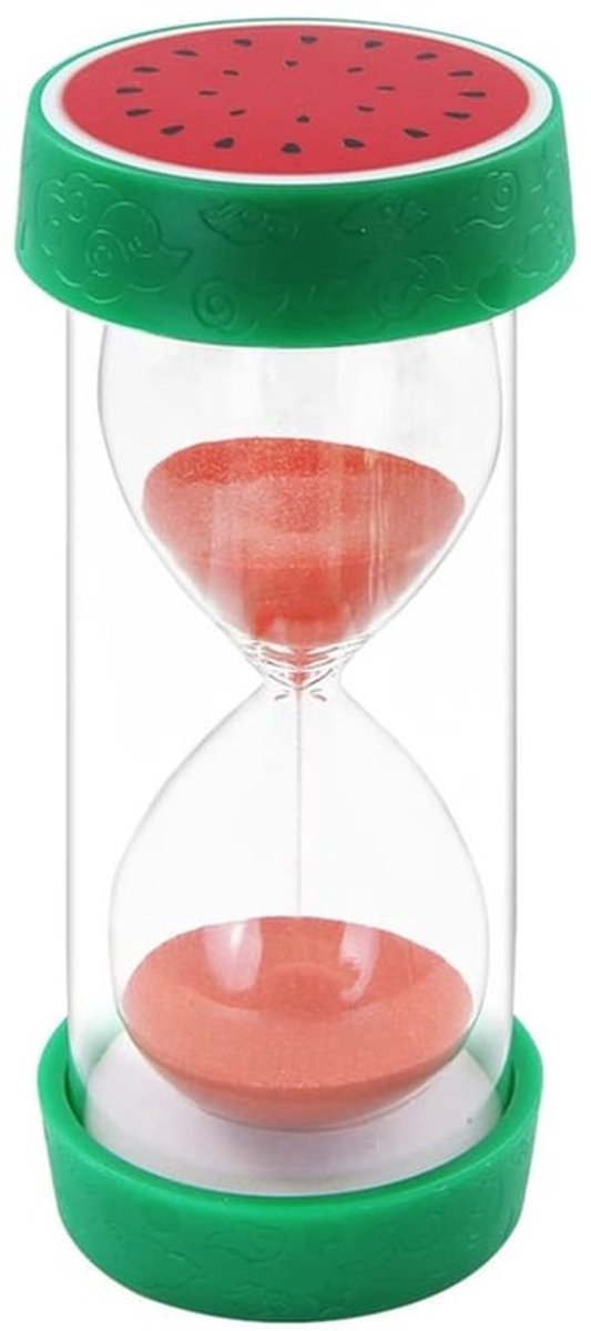 Fruit Zandloper - Kleurvol en Veilig - Watermeloen - Zandtimer voor Koken en Spelletjes - 60 minuten - Geschikt voor Thuis en ...