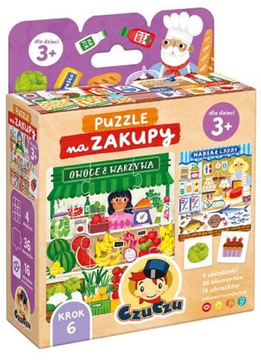 CzuCzu "Op Reis" Educatieve Puzzel voor Kinderen 3+, 36 Stukjes