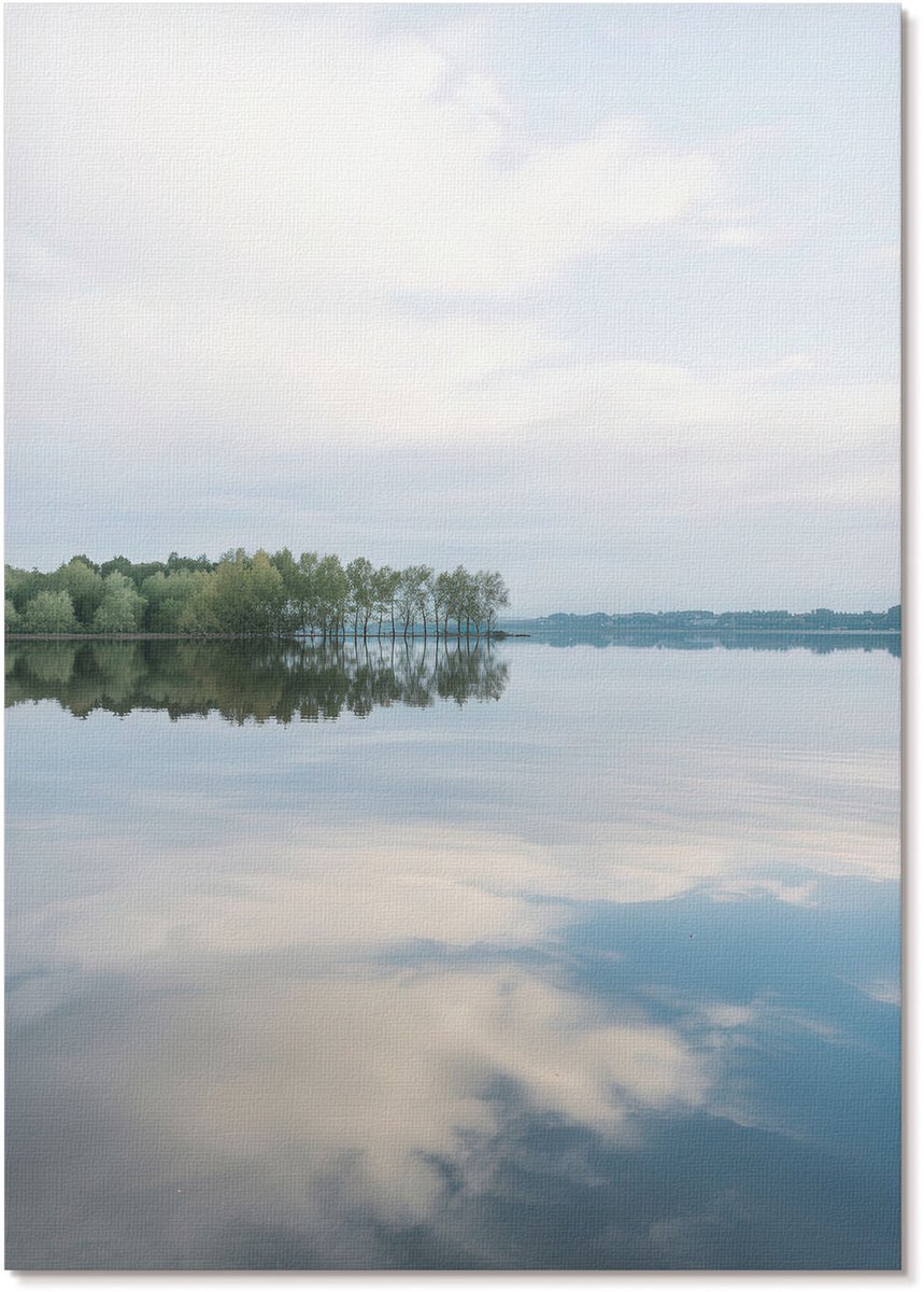 Tulup Polycanvas Wandposter - Merenlandschap, Fotografie - A4 - Blauw Motief - Rechthoek - Wandkunstwerk - Woonkamer, Slaapkamer, Kantoor - Minimalist