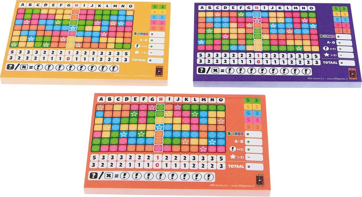 Scoreblokken Keer op Keer Level 2, 3 en 4 Dobbelspel Games