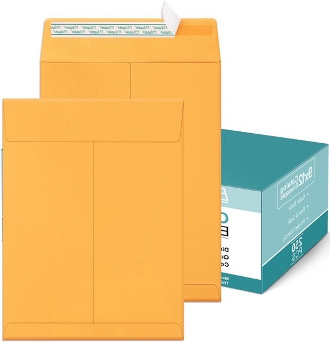 Catalogus Enveloppen - Bruine Enveloppen Mailing - Documenten Verzenden - Zelfsluitende Flap - 9x12 Inch - Bruin
