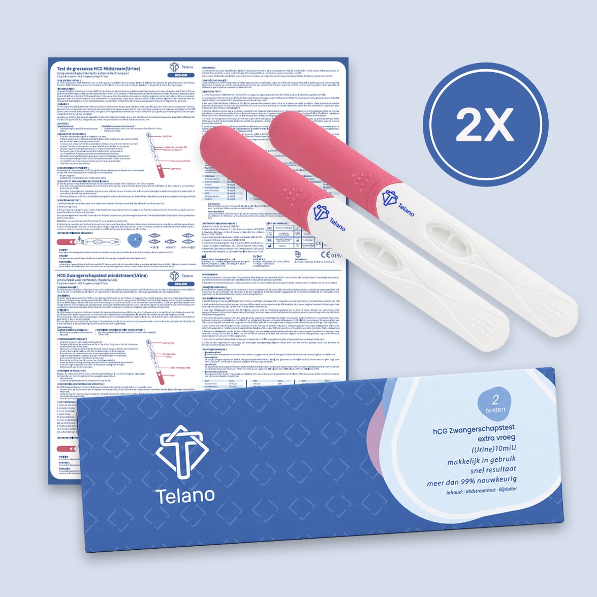 Telano Zwangerschapstest Midstream Extra Vroege Test - 2 Stuks – foto 4