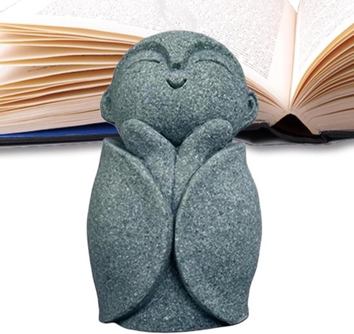 Kleine Boeddha Beeldjes - Zen Decoratie Monnik - Meditatie Ontspanning - Vredige Uitstraling - 5.2 x 6.2 x 5.2 cm